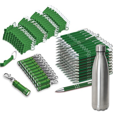 Werbe-Sparset Metall, 321-tlg., inkl. Gravur, grün